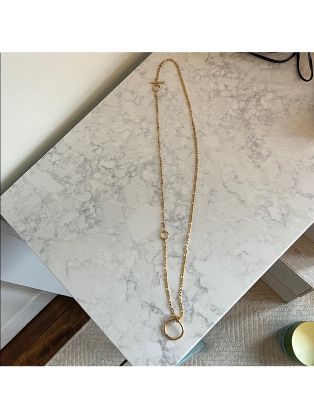 MM Lafleur long gold pendant necklace